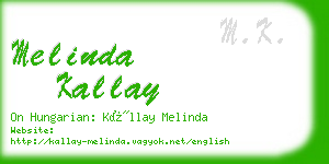 melinda kallay business card